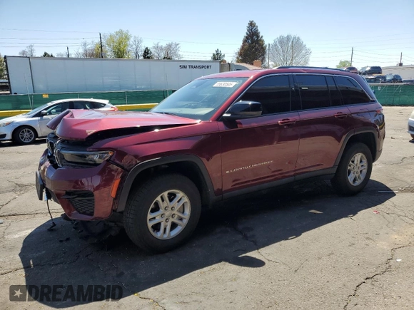 2023 Jeep Grand Cherokee Laredo with VIN 1C4RJHAG9PC514520, listed as a Copart auction lot 55630505 with 31,057 mi miles and Salvage title. Bid and sale history available at DreamBid. Image 1.