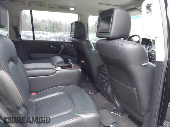 2017 Nissan Armada Platinum with VIN JN8AY2NF1H9302009, listed as a IAAI auction lot 40945027 with 97,008 mi miles. Bid and sale history available at carsss.com. Image 8.