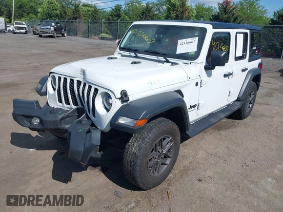 2024 Jeep Wrangler Sport S with VIN 1C4PJXDNXRW108968, listed as a IAAI auction lot 42326607 with 44,259 mi miles and . Bid and sale history available at DreamBid. Image 17.