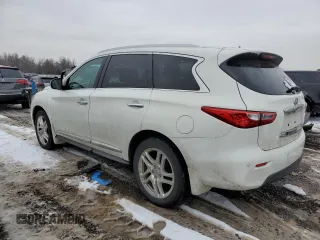 2013 Infiniti JX35 with VIN 5N1AL0MM5DC317507, listed as a Copart auction lot 45091675 with 116,861 mi miles and Salvage Title. Bid and sale history available at DreamBid. Image 2.