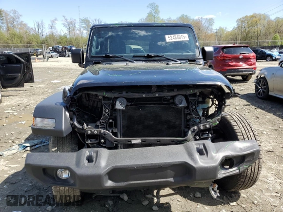 2021 Jeep Wrangler Unlimited Sport S with VIN 1C4HJXDN8MW783649, listed as a Copart auction lot 52484015 with 40,609 mi miles and Salvage Title. Bid and sale history available at carsss.com. Image 5.