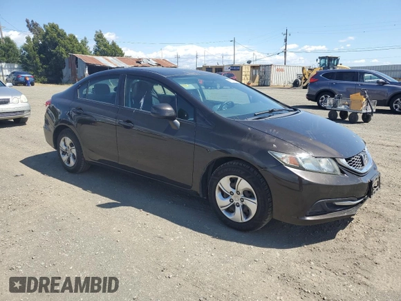 2013 Honda Civic LX z VIN 2HGFB2F50DH577942, wystawiony jako Copart lot #56522225 z przebiegiem 121 156 mil mil oraz Szkoda całkowita • Salvage title. Historia ofert i sprzedaży dostępna na DreamBid. Obrazek 4.