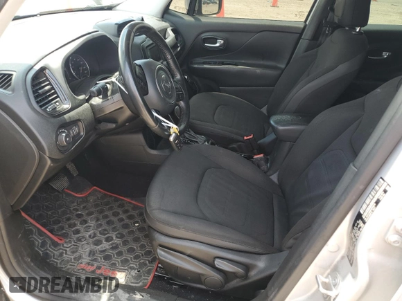 2017 Jeep Renegade Altitude with VIN ZACCJABB6HPF55278, listed as a Copart auction lot 59189225 with 156,379 mi miles and Salvage title. Bid and sale history available at DreamBid. Image 7.