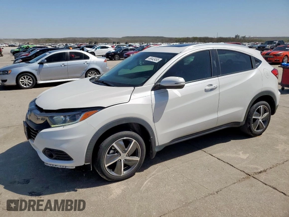 2021 Honda HR-V EX-L with VIN 3CZRU5H74MM715807, listed as a Copart auction lot 49443495 with 43,775 mi miles and Salvage Title. Bid and sale history available at carsss.com. Image 1.