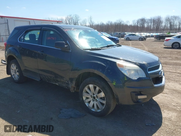 2013 Chevrolet Equinox LS with VIN 2GNALBEK6D1268103, listed as a IAAI auction lot 41867967 with 154,843 mi miles. Bid and sale history available at carsss.com. Image 1.