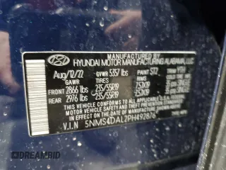 2023 Hyundai Santa Fe Limited with VIN 5NMS4DAL2PH492876, listed as a Copart auction lot 45643555 with 11,015 mi miles and Salvage Title. Bid and sale history available at carsss.com. Image 14.