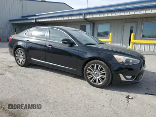 2014 Kia Cadenza Premium with VIN KNALN4D74E5130836, listed as a Copart auction lot 43482775 with 123,885 mi miles and Salvage Title. Bid and sale history available at carsss.com. Image 4.