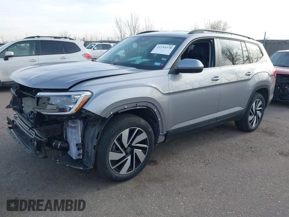 2024 Volkswagen Atlas SE with VIN 1V2WR2CA6RC566660, listed as a IAAI auction lot 41255378 with 12,814 mi miles and . Bid and sale history available at DreamBid. Image 19.