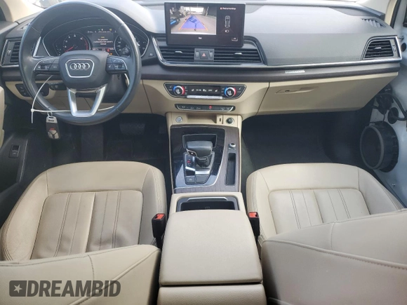 2021 Audi Q5 Premium with VIN WA1AAAFY0M2032763, listed as a Copart auction lot 50742395 with 50,511 mi miles and Salvage Title. Bid and sale history available at carsss.com. Image 8.