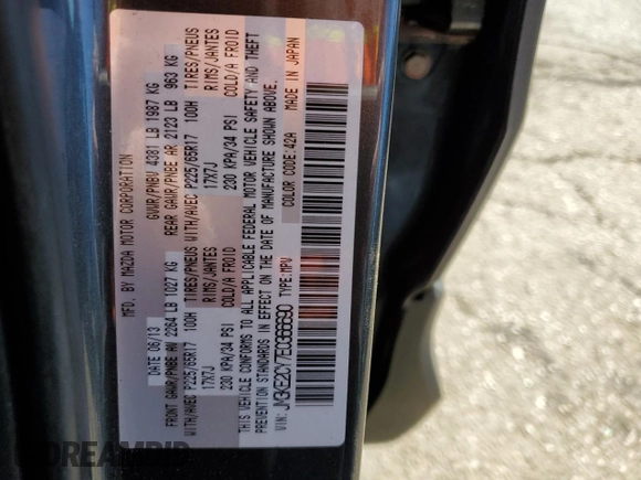 2014 Mazda CX-5 Touring with VIN JM3KE2CY7E0366690, listed as a Copart auction lot 50783635 with 127,853 mi miles and Salvage Title. Bid and sale history available at carsss.com. Image 13.