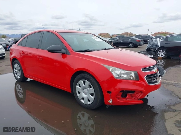 2015 Chevrolet Cruze LS with VIN 1G1PA5SH8F7130466, listed as a IAAI auction lot 41788830 with 147,283 mi miles. Bid and sale history available at carsss.com. Image 1.