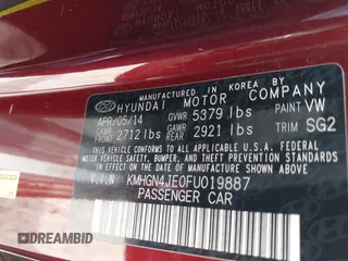 2015 Hyundai Genesis 3.8L z VIN KMHGN4JE0FU019887, wystawiony jako IAAI lot #42041021 z przebiegiem 170 492 mil mil oraz . Historia ofert i sprzedaży dostępna na DreamBid. Obrazek 9.