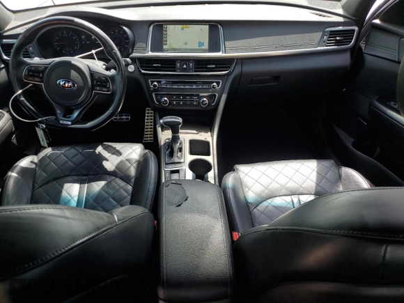 2016 Kia Optima SXL Turbo with VIN 5XXGV4L21GG015880, listed as a Copart auction lot 56623315 with 134,632 mi miles and Salvage title. Bid and sale history available at DreamBid. Image 8.