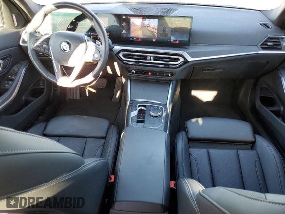 2023 BMW 3 Series 330i with VIN 3MW69FF04P8C91836, listed as a Copart auction lot 48255555 with 27,514 mi miles and Salvage Title. Bid and sale history available at carsss.com. Image 8.