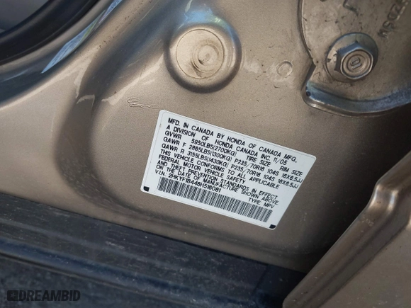 2006 Honda Pilot EX with VIN 2HKYF18446H516081, listed as a IAAI auction lot 41860876 with 274,818 mi miles. Bid and sale history available at carsss.com. Image 9.