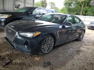 2020 Genesis G70 2.0T z VIN KMTG34LA2LU047675, wystawiony jako Copart lot #59185575 z przebiegiem 117 385 mil mil oraz Nie do naprawy • Non repairable. Historia ofert i sprzedaży dostępna na DreamBid. Obrazek 1.