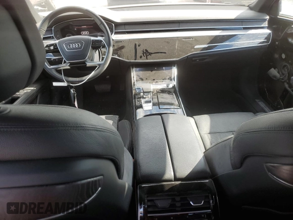 2022 Audi A8 with VIN WAULDAF89NN006262, listed as a Copart auction lot 57478025 with 13,020 mi miles and Salvage title. Bid and sale history available at DreamBid. Image 8.