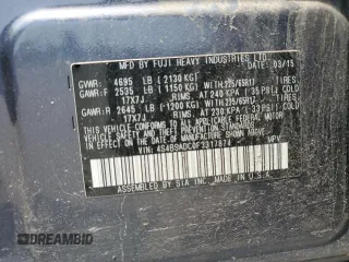 2015 Subaru Outback Premium z VIN 4S4BSADC0F3317874, wystawiony jako Copart lot #61419005 z przebiegiem 163 938 mil mil oraz Szkoda całkowita • Salvage title. Historia ofert i sprzedaży dostępna na DreamBid. Obrazek 13.