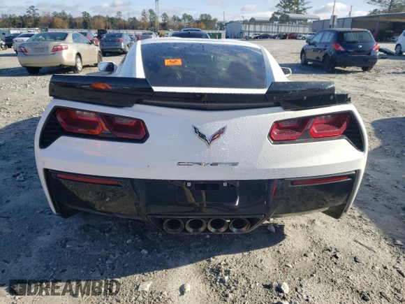 2017 Chevrolet Corvette Z51 1LT with VIN 1G1YH2D70H5103344, listed as a Copart auction lot 84568344 with 0 mi miles and Salvage Title. Bid and sale history available at carsss.com. Image 6.