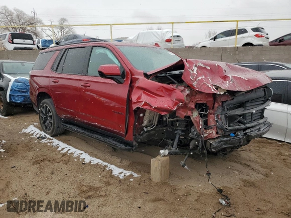 2023 Chevrolet Tahoe RST with VIN 1GNSKRKD7PR220840, listed as a Copart auction lot 86608654 with 44,628 mi miles and Salvage title. Bid and sale history available at DreamBid. Image 4.