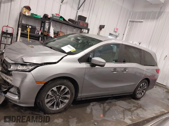 2024 Honda Odyssey EX-L with VIN 5FNRL6H6XRB050493, listed as a IAAI auction lot 41805653 with 13,001 mi miles and . Bid and sale history available at DreamBid. Image 15.