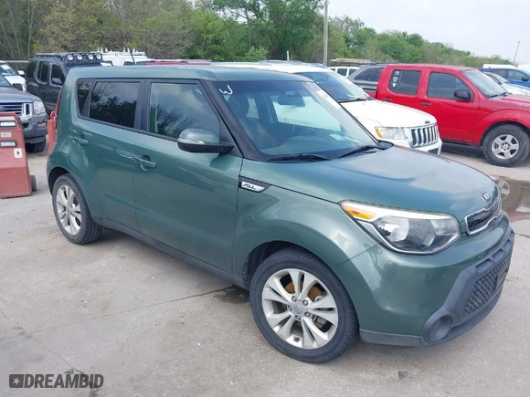 2014 Kia Soul + with VIN KNDJP3A52E7048657, listed as a IAAI auction lot 41940455 with 166,423 mi miles. Bid and sale history available at carsss.com. Image 1.