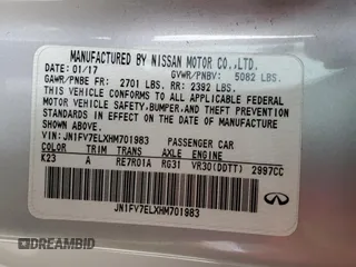 2017 Infiniti Q60 Red Sport 400 with VIN JN1FV7ELXHM701983, listed as a Copart auction lot 84379614 with 44,784 mi miles and Salvage title. Bid and sale history available at DreamBid. Image 15.