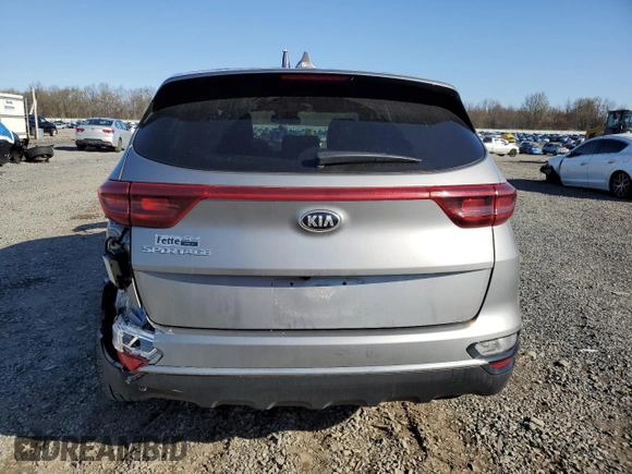 2020 Kia Sportage LX with VIN KNDPMCAC5L7753158, listed as a Copart auction lot 52417295 with 34,390 mi miles and Salvage Title. Bid and sale history available at carsss.com. Image 6.