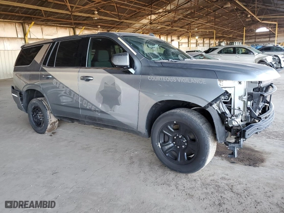 2023 Chevrolet Tahoe Commercial with VIN 1GNSCLED6PR134120, listed as a Copart auction lot 48816675 with 9,464 mi miles and Salvage Title. Bid and sale history available at carsss.com. Image 4.