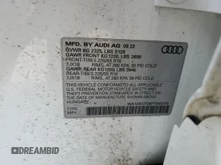 2023 Audi Q3 S line Premium with VIN WA1DECF38P1040315, listed as a Copart auction lot 48264235 with 53,683 mi miles and Salvage title. Bid and sale history available at DreamBid. Image 14.