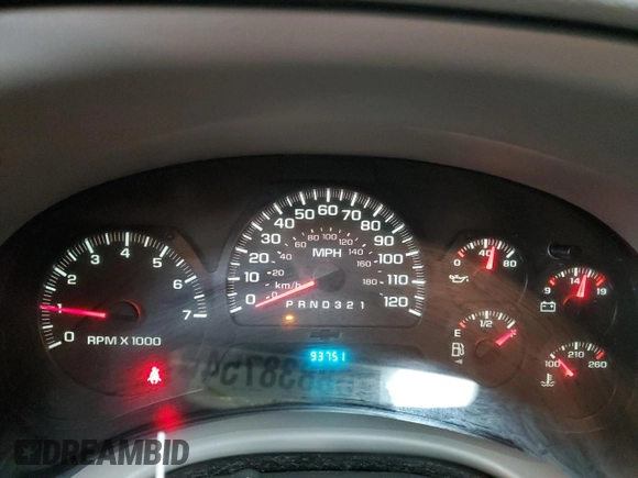 2008 Chevrolet TrailBlazer 1LT with VIN 1GNDS13S282225154, listed as a Copart auction lot 68838754 with 93,751 mi miles and Clean Title. Bid and sale history available at DreamBid. Image 9.