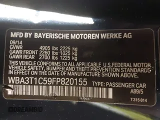 2015 BMW 4 Series 428i xDrive with VIN WBA3T1C59FP820155, listed as a IAAI auction lot 41077810 with 78,029 mi miles and . Bid and sale history available at carsss.com. Image 9.