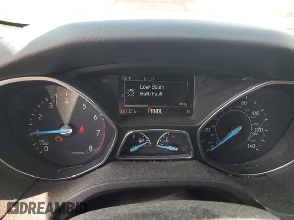 2017 Ford Focus SE with VIN 1FADP3F28HL325681, listed as a Copart auction lot 57480645 with 167,350 mi miles and Clean title. Bid and sale history available at DreamBid. Image 9.