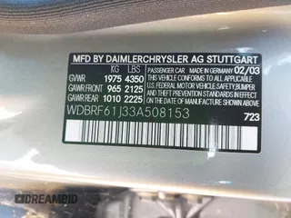 2003 Mercedes-Benz C 240 with VIN WDBRF61J33A508153, listed as a IAAI auction lot 42663657 with 86,573 mi miles and . Bid and sale history available at DreamBid. Image 9.