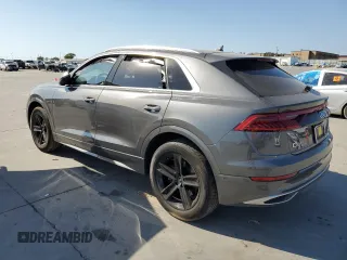 2021 Audi Q8 Premium with VIN WA1AVAF14MD027724, listed as a Copart auction lot 77492574 with 51,732 mi miles and Salvage Title. Bid and sale history available at carsss.com. Image 2.