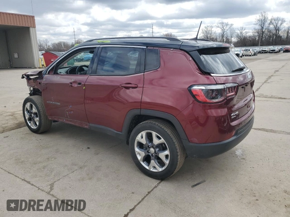 2021 Jeep Compass Limited with VIN 3C4NJDCBXMT537779, listed as a Copart auction lot 50303925 with 27,913 mi miles and Non Repairable. Bid and sale history available at DreamBid. Image 2.