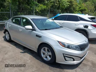 2014 Kia Optima LX with VIN KNAGM4A79E5499118, listed as a IAAI auction lot 42405665 with 138,986 mi miles and . Bid and sale history available at DreamBid. Image 1.