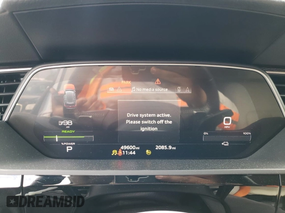 2021 Audi e-tron Premium with VIN WA1AAAGE7MB006939, listed as a Copart auction lot 45187924 with 49,600 mi miles and . Bid and sale history available at DreamBid. Image 9.
