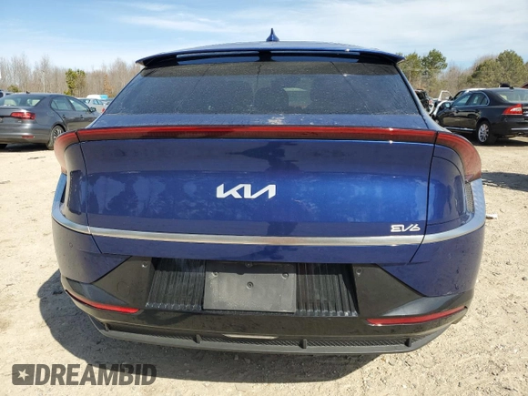 2023 Kia EV6 Wind with VIN KNDC34LA6P5607601, listed as a Copart auction lot 47719015 with 7,604 mi miles and Salvage Title. Bid and sale history available at carsss.com. Image 6.