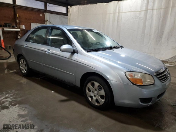 2008 Kia Spectra EX with VIN KNAFE122585497493, listed as a Copart auction lot 49265255 with 120,807 mi miles and Salvage Title. Bid and sale history available at carsss.com. Image 4.