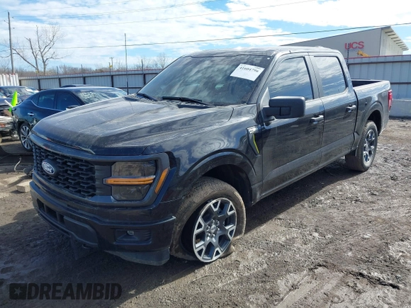 2024 Ford F-150 STX with VIN 1FTEW2LP4RKE73748, listed as a IAAI auction lot 41604796 with 9,609 mi miles and . Bid and sale history available at carsss.com. Image 17.