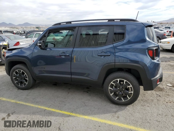 2023 Jeep Renegade Latitude with VIN ZACNJDB16PPP41240, listed as a Copart auction lot 43186095 with 21,257 mi miles and Salvage Title. Bid and sale history available at carsss.com. Image 2.