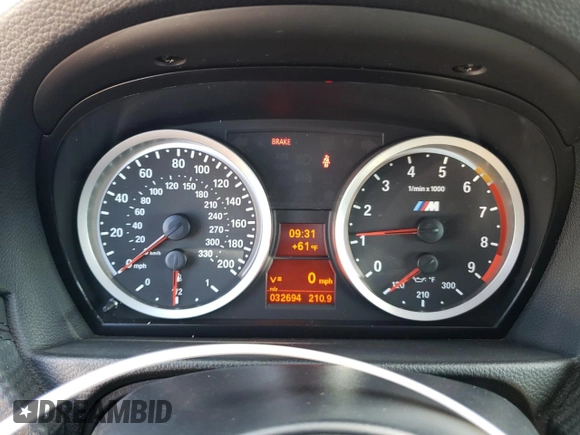 2011 BMW M3 with VIN WBSKG9C51BE369111, listed as a Copart auction lot 71927534 with 32,694 mi miles and Salvage Title. Bid and sale history available at carsss.com. Image 9.