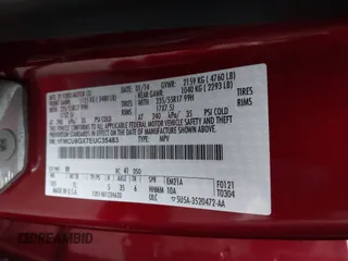 2014 Ford Escape SE with VIN 1FMCU9GX7EUC35483, listed as a IAAI auction lot 41704298 with 105,017 mi miles. Bid and sale history available at carsss.com. Image 9.