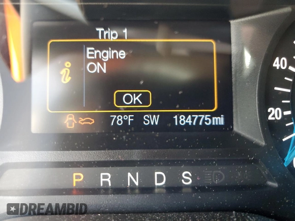 2015 Ford Edge SE with VIN 2FMTK3G94FBB98663, listed as a Copart auction lot 52594845 with 184,775 mi miles and Salvage title. Bid and sale history available at DreamBid. Image 9.