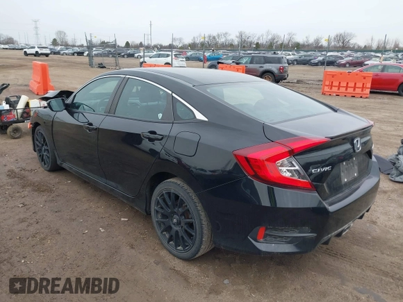 2020 Honda Civic Sedan Sport with VIN 19XFC2F89LE023377, listed as a IAAI auction lot 41808289 with 68,860 mi miles. Bid and sale history available at carsss.com. Image 3.