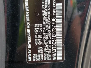 2014 BMW 4 Series 435i z VIN WBA3T3C51EP737796, wystawiony jako Copart lot #77695954 z przebiegiem 73 036 mil mil oraz Szkoda całkowita • Salvage title. Historia ofert i sprzedaży dostępna na DreamBid. Obrazek 12.