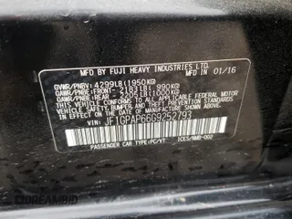 2016 Subaru Impreza Special Sports Premium with VIN JF1GPAP66G9252793, listed as a Copart auction lot 74709514 with Not provided miles and Salvage title. Bid and sale history available at DreamBid. Image 13.