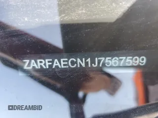 2018 Alfa Romeo Giulia Ti Sport с VIN ZARFAECN1J7567599, выставлен на аукционе Copart как лот 56204755 с пробегом 63 397 миль миль и Списание • Salvage title. История ставок и продаж доступна на DreamBid. Изображение 12.