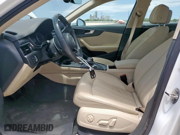 2017 Audi A4 Premium with VIN WAUGNAF41HN019796, listed as a Copart auction lot 58241845 with 56,141 mi miles and Salvage title. Bid and sale history available at DreamBid. Image 7.